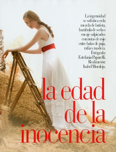 Donna Loos en Romee Strijd  Vogue Spain February 2010  Photographer Estafania Paparelli 